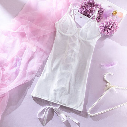 Ethereal Allure Lace Chemise